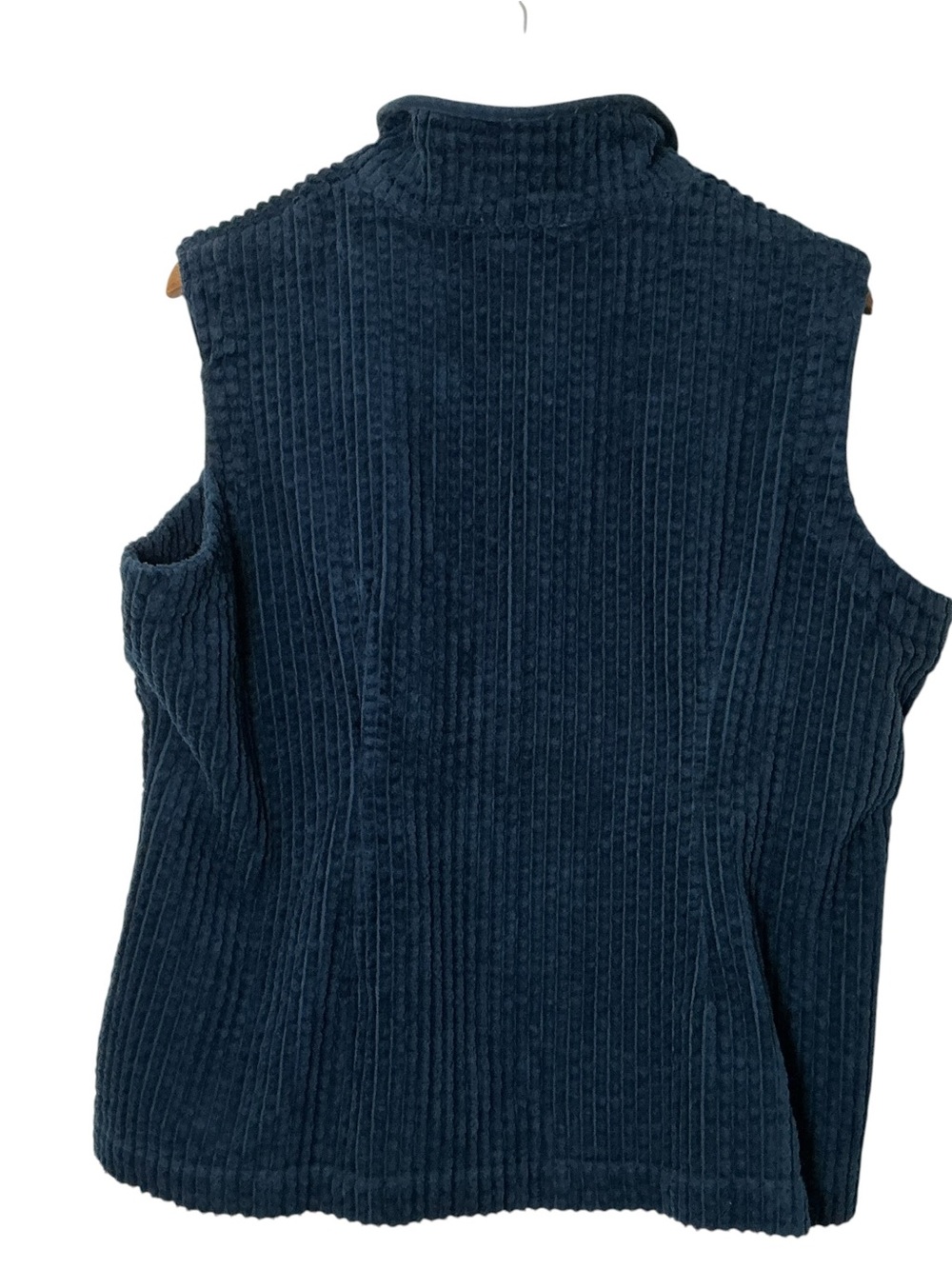 Woolrich Womens XL Vest Lot 2 Purple Fleece & Marine Blue Corded Waffle Zip⁠ - Picture 5 of 16